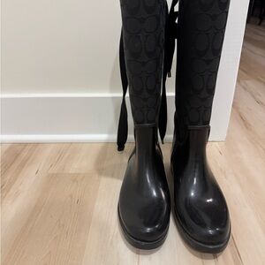 Coach Black Women's Rain Boots
